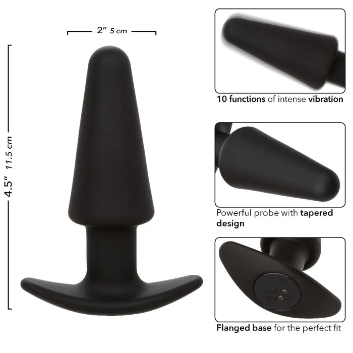 Calexotics Anal | Rock Bottom Tapered Probe - Black Calexotics Anal | Rock Bottom Tapered Probe - Black