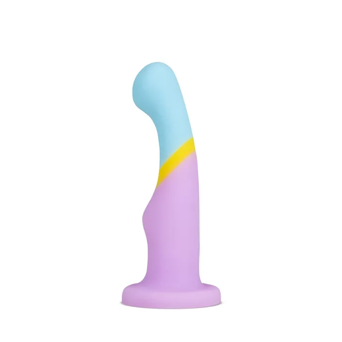 Avant By Blush Heart of Gold D14 Artisan 6 Inch Curved PSpot GSpot Dildo with Suction Cup Base Elegantly Made with Smooth Ultrasilk Purio Silicone Blush Anal