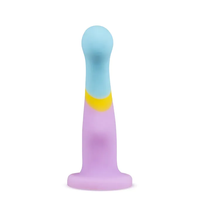 Avant By Blush Heart of Gold D14 Artisan 6 Inch Curved PSpot GSpot Dildo with Suction Cup Base Elegantly Made with Smooth Ultrasilk Purio Silicone Blush Anal