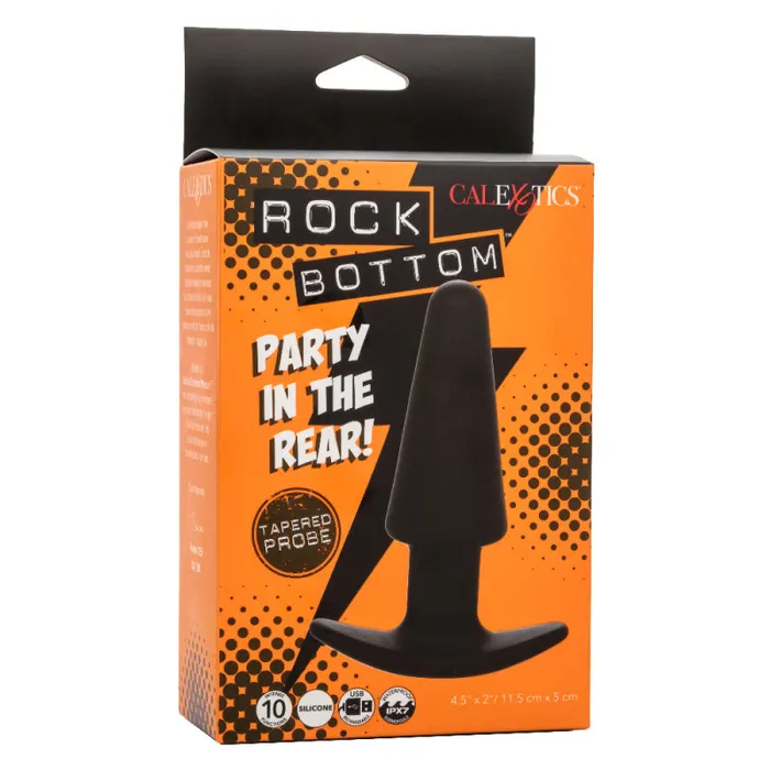 Calexotics Anal Rock Bottom Tapered Probe Black Calexotics Anal Rock Bottom Tapered Probe Black