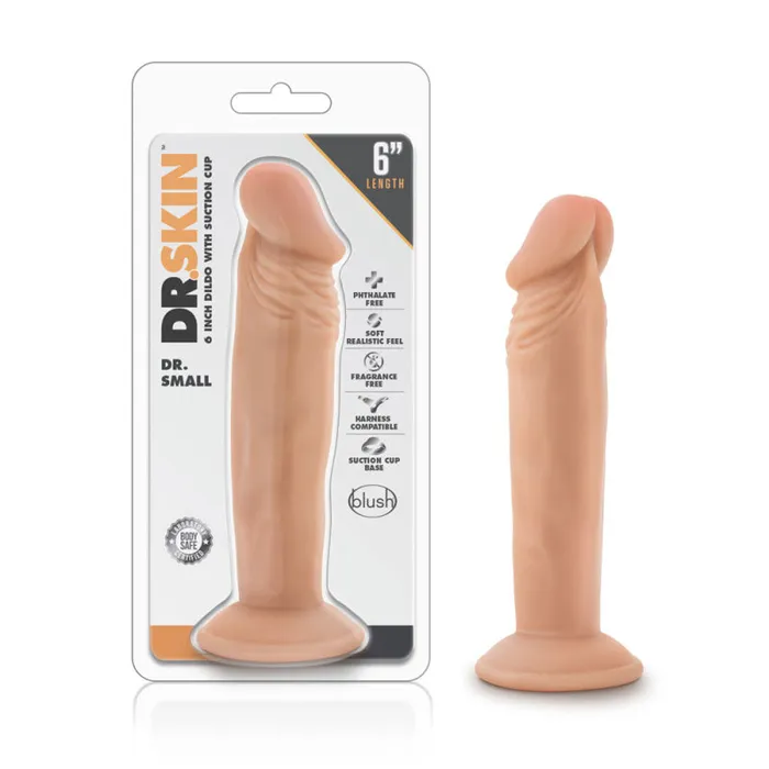 Dr Skin Dr Small 6 Inch Dildo Vanilla Blush Novelties Dildos Dr Skin Dr Small 6 Inch Dildo Vanilla Blush Novelties Dildos