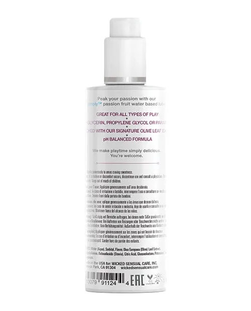 Wicked Sensual Care Simply Water Based Lubricant 4 Oz Wicked Sensual Care Lubricants Wicked Sensual Care Simply Water Based Lubricant 4 Oz Wicked Sensual Care Lubricants