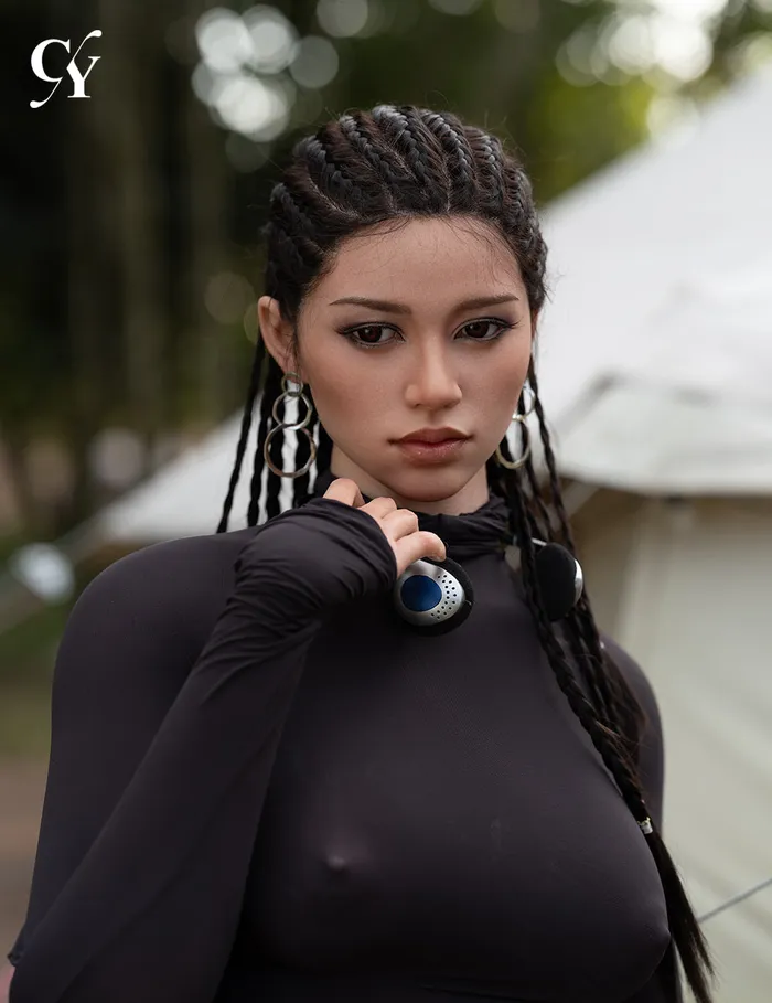 Male Sex Toys TOPCYDOLL 170cm5ft7 DCup Silicone Head Outdoors Sex Doll RST Series Amber