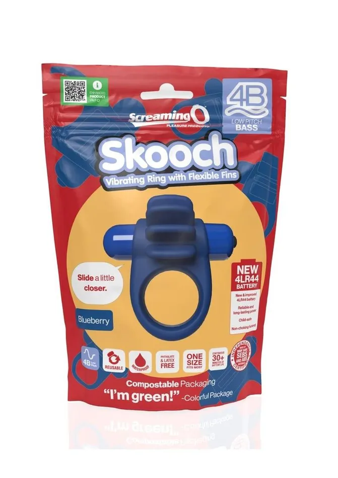 Screaming O Couples 4b Skooch Vibrating Cock Ring with Clitoral Stimulator